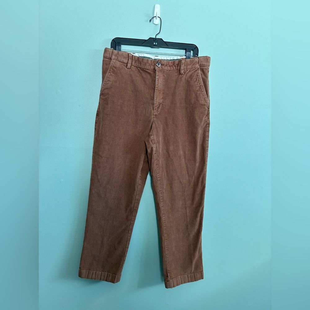 L.L. Bean Comfort Waist Mens Brown Corduroy Fall Cozy Pants Sz 36W 29in